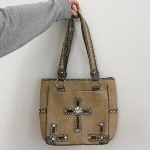 Vintage Rare Cross Beige Tote Bag